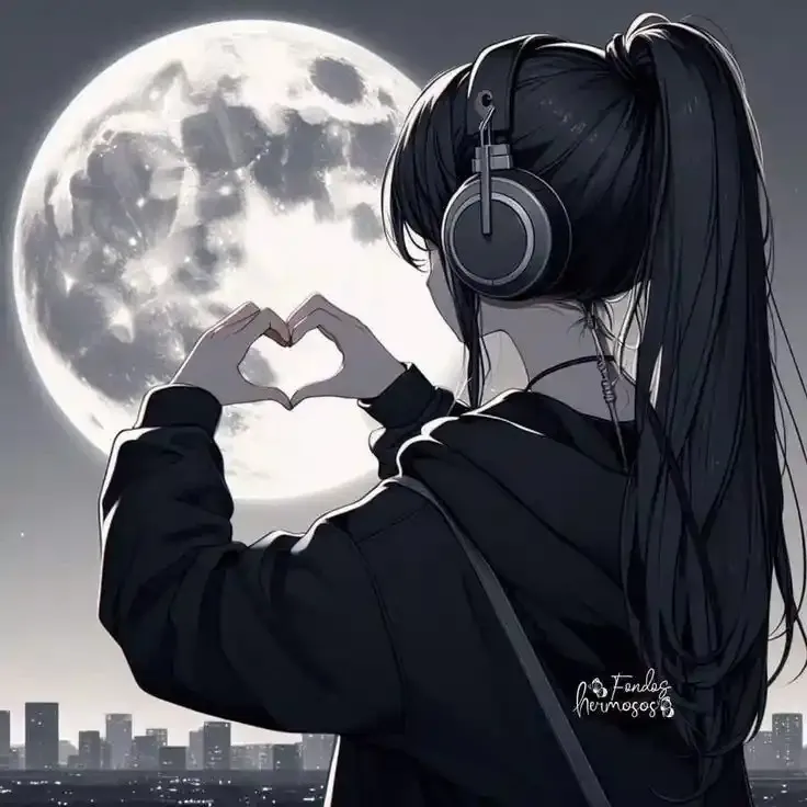 Anime Girl Dp For Instagram Black