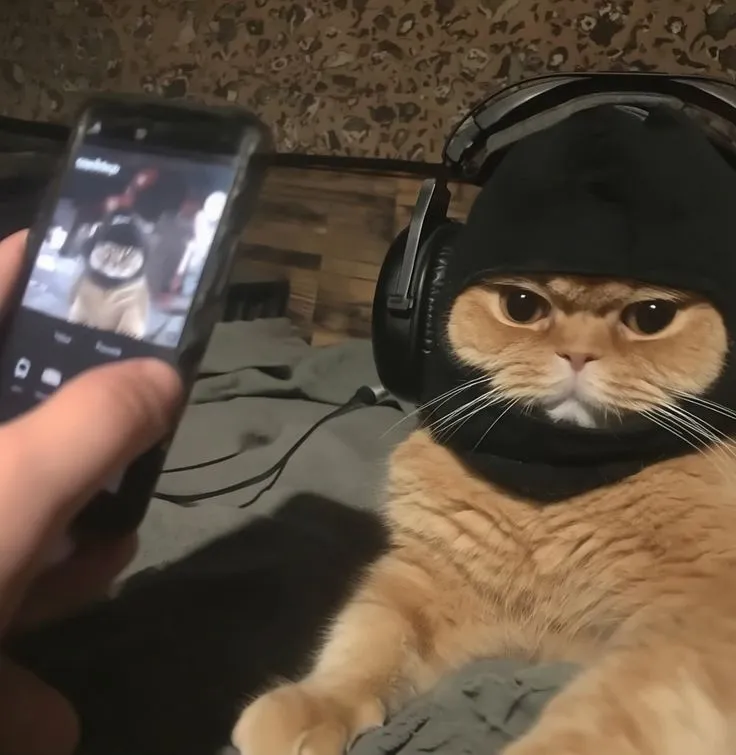 Cute meme cat dp