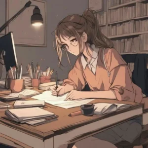 Study Girl Dp For Whatsapp Anime