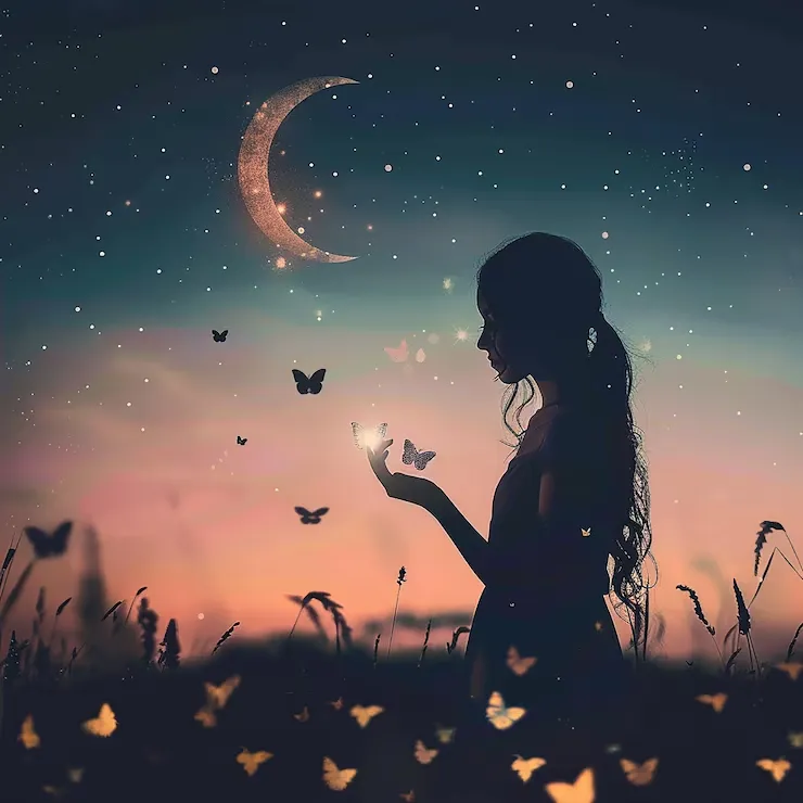 night moon girl dp