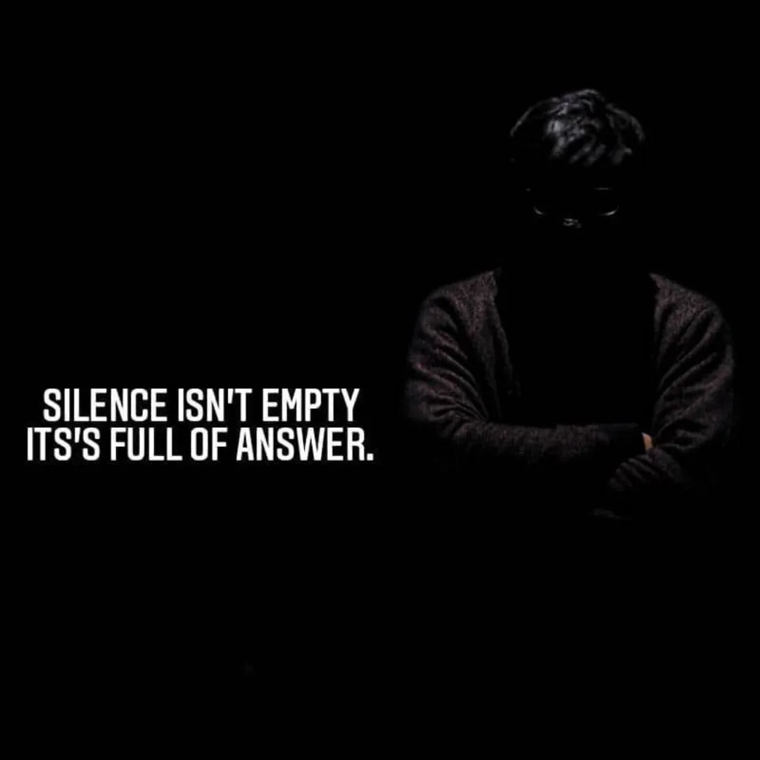 quotes silent black dp for whatsapp