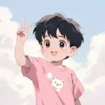 stylish cartoon dp for girls black