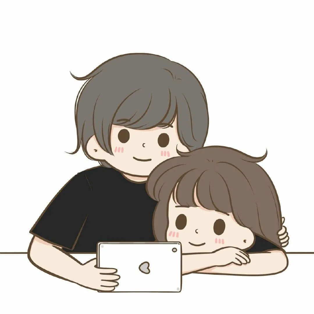 Couple Dp for Instagram half half