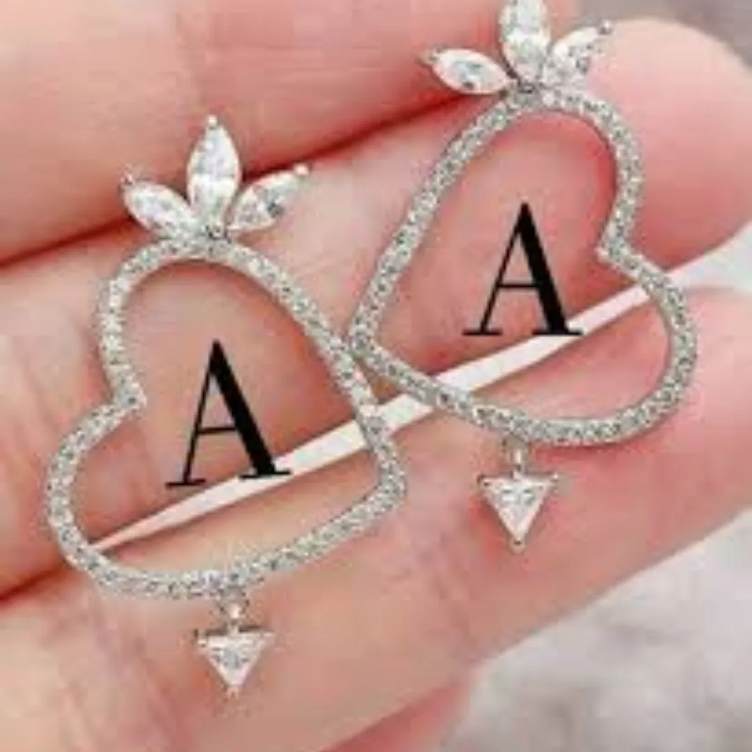 stylish alphabet wallpaper heart a name dp